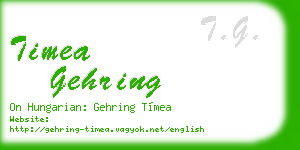 timea gehring business card